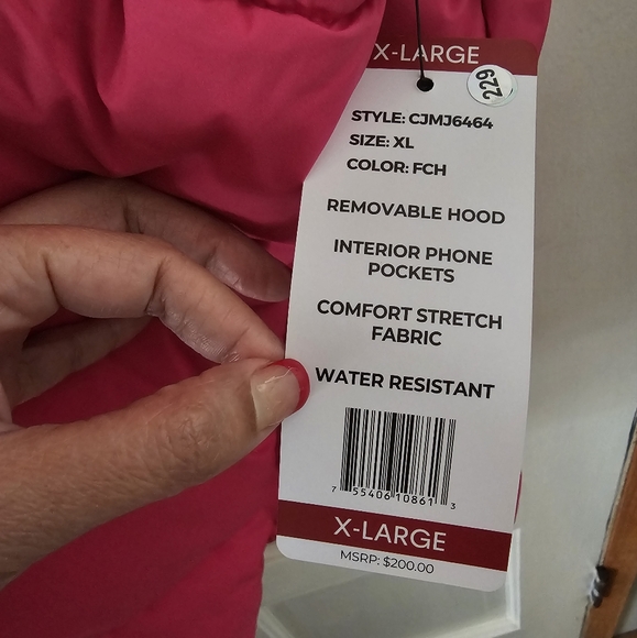 CK Hot Pink Puffer Jacket Sz XL - Picture 4 of 9